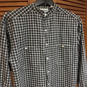 👑Cactus Clothing Mens plaid, long sleeve shirt, M